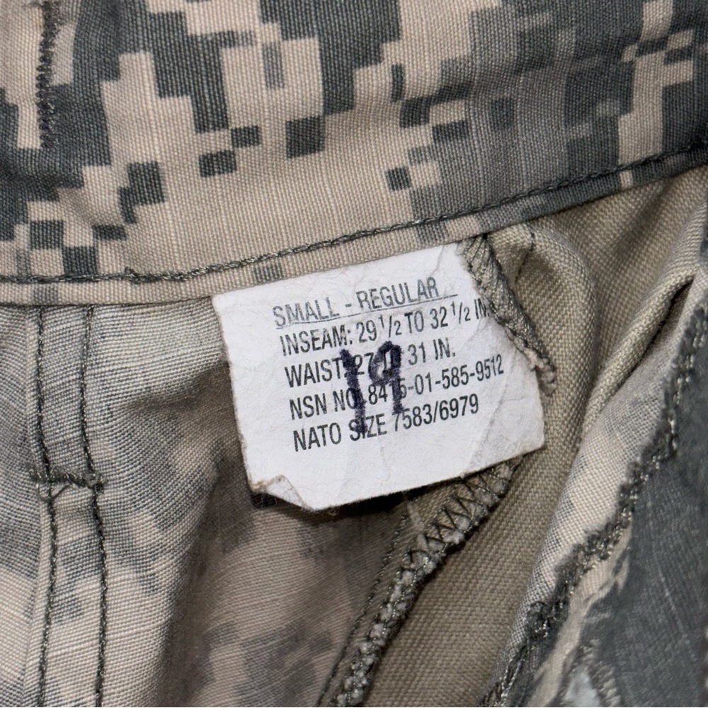 US Army Combat Uniform Trousers Military Camo Pants Small Reg Insect Repellent - Picture 10 of 15